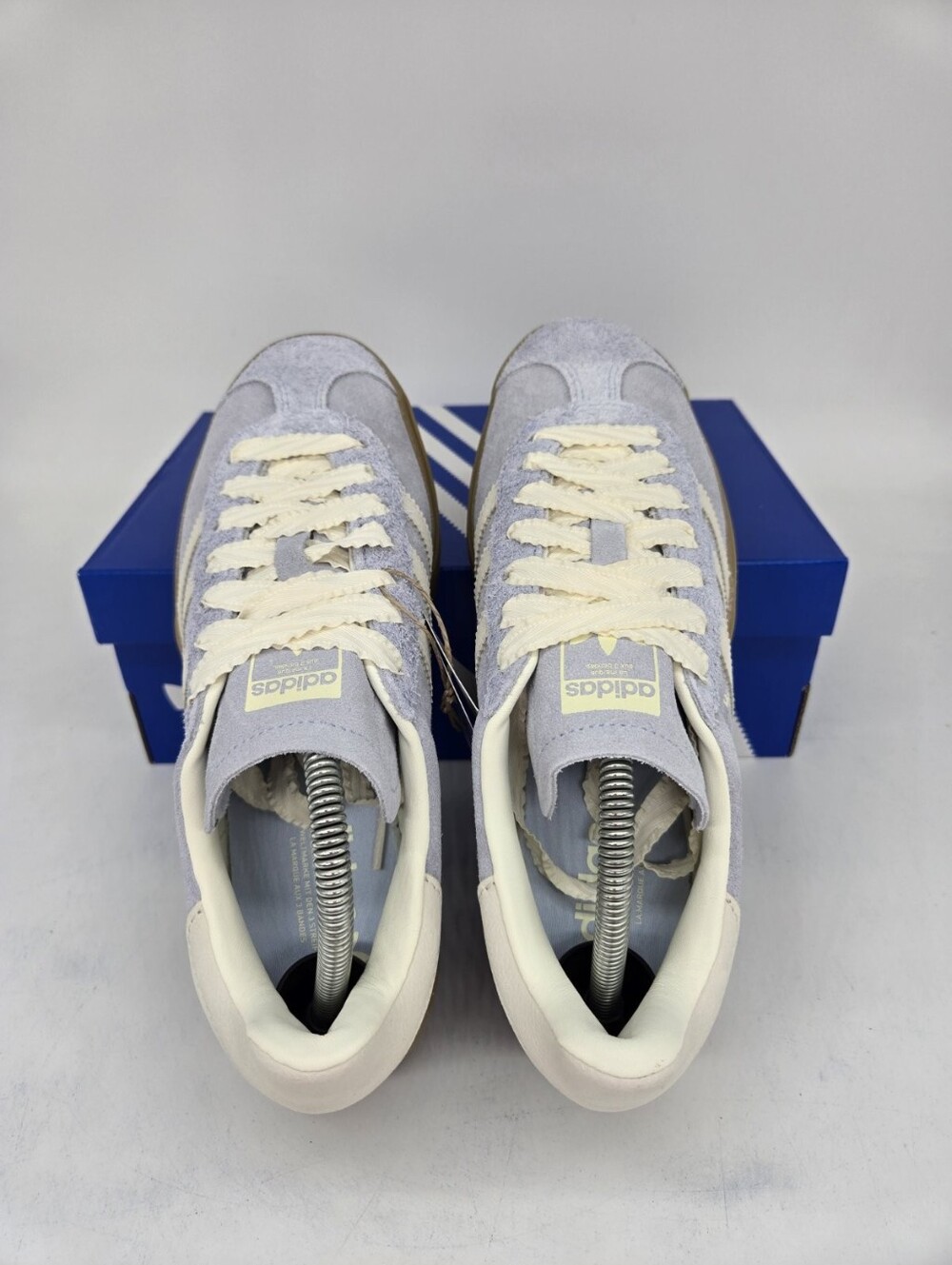 adidas Women's Gazelle Bold IH4210 Crystal Sky Chalk Pearl Shoes Size 9 - Picture 6 of 8